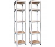 Extralink | Set of two 5-level shelves | 180x40x40 cm, 175 kg, EXTRALINK