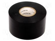 Tape: electrical insulating; W: 38mm; L: 13.5m; Thk: 0.22mm; black 3M