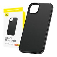 Phone Case for iPhone 15 Pro Baseus Fauxther Series (Black), Baseus