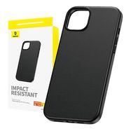 Phone Case for iPhone 15 ProMax Baseus Fauxther Series (Black), Baseus