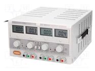 Power supply: laboratory; linear,multi-channel; 0÷30VDC; 0÷3A AXIOMET