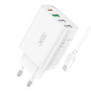 Wall charger XO L120 3x USB, 1x USB-C, 18W (white), XO