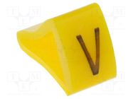 Markers; Marking: V; 1.7÷3.5mm; H: 7mm; A: 6mm; -30÷100°C; leaded 