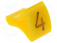 Markers; Marking: 4; 6÷10.5mm; H: 16mm; A: 10mm; -30÷100°C; leaded 