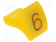 Markers; Marking: 6; 15÷20mm; H: 25mm; A: 16mm; -30÷100°C; leaded 