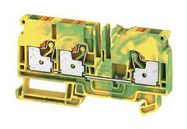 PE TERMINAL BLOCK, DIN RAIL, 3POS, 8AWG