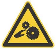 SIGN, WARNING, MOVING MACHINERY, PK7