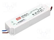 Power supply: switching; LED; 60W; 15VDC; 4A; 90÷264VAC; 127÷370VDC MEAN WELL