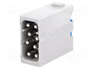 Connector: HDC; module; male; 16A; 400V; Han-Modular®; PIN: 8 HARTING