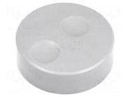 Knob; without pointer; plastic; Øshaft: 6mm; Ø39.6x13.5mm; grey CLIFF