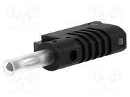 Connector: 4mm banana; plug; 36A; 30VAC; 60VDC; black; insulated ELECTRO-PJP