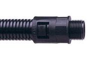 CONDUIT CONNECTOR, 21MM, NYLON, BLK