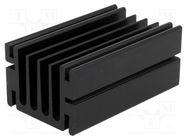 Heatsink: extruded; TO220; black; L: 75mm; W: 46mm; H: 33mm; aluminium FISCHER ELEKTRONIK