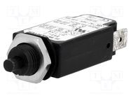 Circuit breaker; Urated: 240VAC; 48VDC; 1.5A; SPST; Poles: 1; screw 