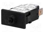 Circuit breaker; Urated: 240VAC; 48VDC; 6A; SPST; Poles: 1; SNAP-IN 