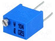 Potentiometer: mounting; multiturn; 100kΩ; 250mW; ±10%; linear SR PASSIVES