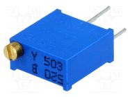 Potentiometer: mounting; multiturn; 50kΩ; 500mW; THT; ±10%; linear SR PASSIVES