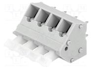 PCB terminal block; angled 45°; 5mm; ways: 4; on PCBs; 0.5÷2.5mm2 