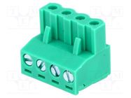 Pluggable terminal block; 5mm; ways: 4; straight; plug; female KARSON