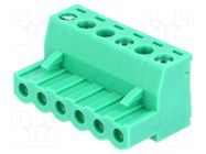 Pluggable terminal block; 5mm; ways: 6; straight; plug; female KARSON