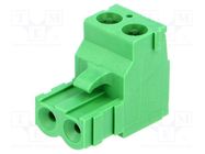 Pluggable terminal block; Contacts ph: 5.08mm; ways: 2; straight 