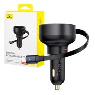 Car Charger Baseus Enjoyment Pro with lightning cable + USB-C , 55W (black), Baseus
