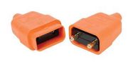 CONNECTOR RUBBER 10A 2 PIN ORANGE