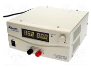 Power supply: laboratory; switching,single-channel; 3÷15VDC; 25A 