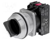 Switch: rotary; 30mm; Stabl.pos: 1; NC + NO; black; IP56; NEF30 PROMET