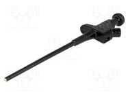 Clip-on probe; pincers type; 60VDC; black; 4mm; Overall len: 158mm HIRSCHMANN T&M