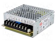 Power supply: switching; for building in,modular; 50W; 5VDC; 75% MEAN WELL