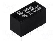 Relay: electromagnetic; DPDT; Ucoil: 5VDC; Icontacts max: 2A; RS Recoy/RAYEX ELECTRONICS