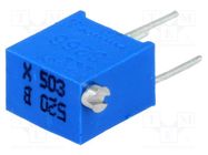 Potentiometer: mounting; multiturn; 50kΩ; 250mW; ±10%; linear; THT SR PASSIVES