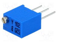 Potentiometer: mounting; multiturn; 1kΩ; 250mW; ±10%; linear; THT SR PASSIVES