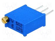 Potentiometer: mounting; multiturn; 5kΩ; 500mW; THT; ±10%; linear SR PASSIVES