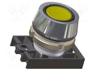 Switch: push-button; 22mm; Stabl.pos: 1; yellow; IP65; flat; NEK22 PROMET