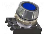 Switch: push-button; 22mm; Stabl.pos: 1; blue; IP65; flat; NEK22 PROMET