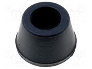 Foot; black; rubber; A: 11.5mm; B: 8.7mm; C: 5.6mm; E: 7.4mm; D: 3.2mm FIX&FASTEN