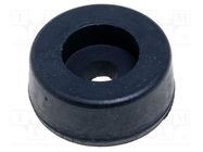 Foot; black; rubber; A: 17.2mm; B: 16.2mm; C: 9mm; E: 7mm; D: 4mm; F: 3mm FIX&FASTEN