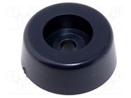 Foot; black; polyetylene; A: 20.2mm; B: 18.4mm; C: 10mm; E: 8mm; D: 3mm FIX&FASTEN