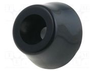 Foot; black; polypropylene; A: 18mm; B: 13.7mm; C: 7.8mm; E: 9.8mm 