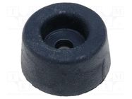 Foot; H: 9mm; black; PVC; Dim: Ø17.5mm; Ømount.hole: 3.2mm ESSENTRA