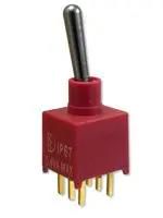 TOGGLE SWITCH, DPDT, 0.4VA, 20V, THT