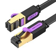 Flat Network Cable UTP CAT7 Vention ICABL RJ45 Ethernet 10Gbps 10m Black, Vention