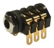 AUDIO CONN, STEREO, JACK, 3POS, 6.35MM