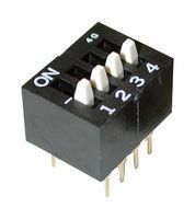 DIP SEALED SW, SPST, 4POS, 0.1A, 6VDC