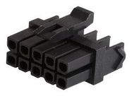 RECEPTACLE HOUSING, 10POS, NYLON, BLACK