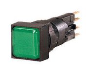 PUSHBUTTON SWITCH, GREEN, FLUSH