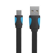 Płaski kabel USB 2.0 A do Mini 5 pinowy Vention VAS-A14-B050 2A 0,5m czarny, Vention