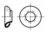 Sealing rings; Øint: 4mm; Øout: 6.6mm; -56÷120°C; H: 3mm; polyamide BOSSARD